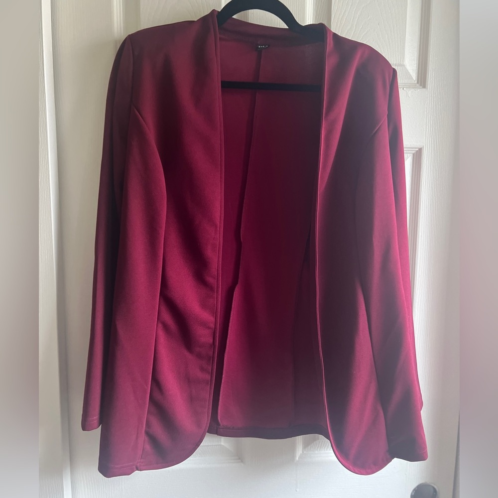 Burgandy Blazer NWOT